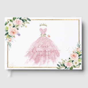 Livre D'or ArtsApp H2 Ombre Blush Rose Pailletée Quinceanera