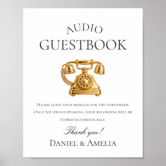 Livre d'or audio de mariage panneau de mariage aud