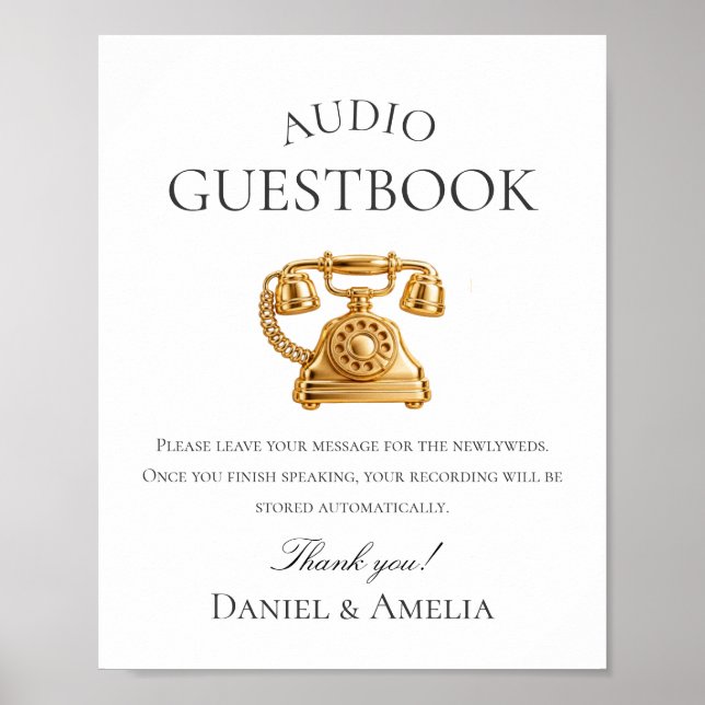 Livre d'or audio de mariage panneau de mariage aud (Devant)