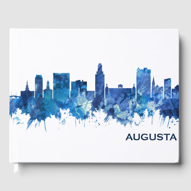 Livre D'or Augusta Géorgie Skyline Blue (Recto)