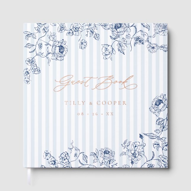 Livre d'or avec feuille d'or décor de mariage Some (Recto)
