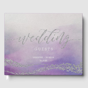Livre D'or Awash Elegant Mariage d'orchidée aquarelle