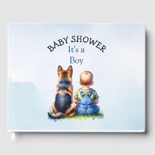 Livre D'or Baby Boy et un Baby shower de chiot berger alleman