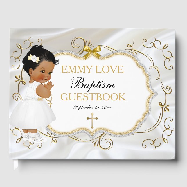 Livre D'or Baby Girl Baptism Christening Gold Cross (Recto)