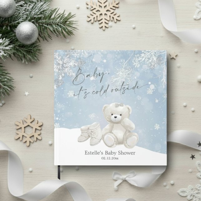 Livre D'or Baby, It's Cold Outside Teddy Bear Winter Keepsake (Créateur téléchargé)