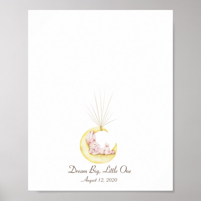 Livre d'or Baby Rabbit on the Moon (Devant)