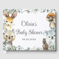 Baby Shower Animaux Australiens Verdure Neutre