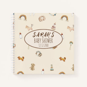 Livre d'or Baby shower Aquarelle Animal