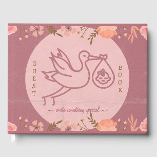 Livre D'or Baby shower-bébé sur la cigogne