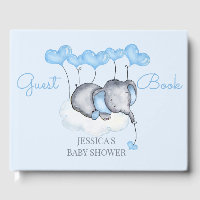 Baby shower bleu petit éléphant
