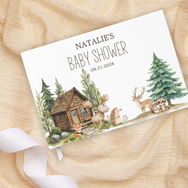Livre D'or Baby shower Boho Woodland Animaux (Créateur téléchargé)