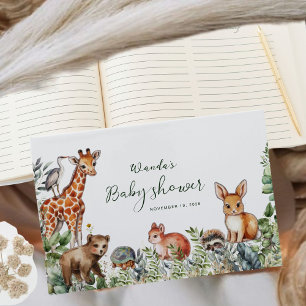 Livre D'or Baby shower Boho Woodland simple