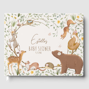 Livre D'or Baby shower d'amis de la forêt