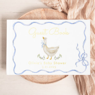 Livre D'or Baby shower de boue bleu oie