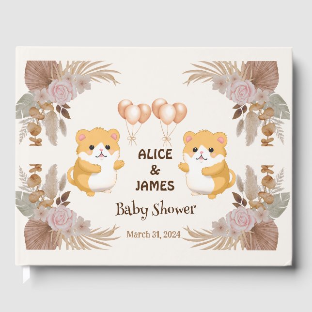 Livre D'or Baby shower de Hamster mignonne (Recto)