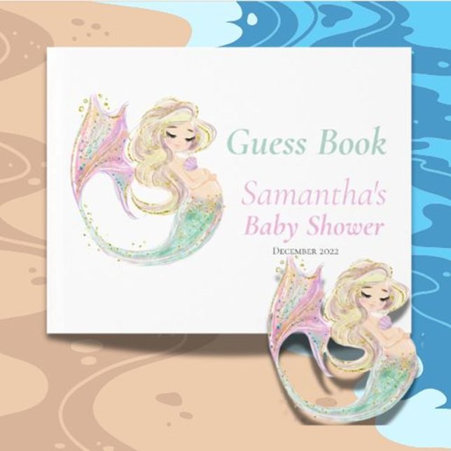 Livre D'or Baby shower de sirène. Sous La Mer. Scintille (Capture heartfelt wishes and create lasting memories under the sea!)