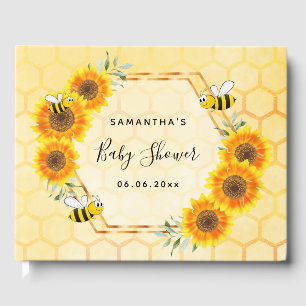 Livre D'or Baby shower de tournesol de nid d'abeille