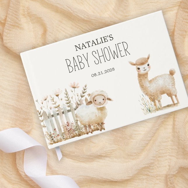 Livre D'or Baby shower des animaux de petite ferme (Créateur téléchargé)