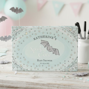 Livre D'or Baby shower d'Halloween Mint Éffrayant Cute Bats
