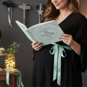 Livre D'or Baby shower d'Halloween Mint Éffrayant Cute Bats