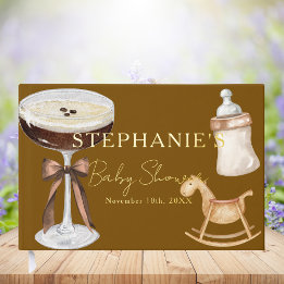 Livre D'or Baby shower Espresso Martini Brown personnalisé