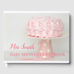 Livre D'or Baby shower fille gâteau rose
