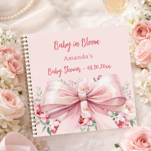 Livre d'or Baby shower fleuron arc photo