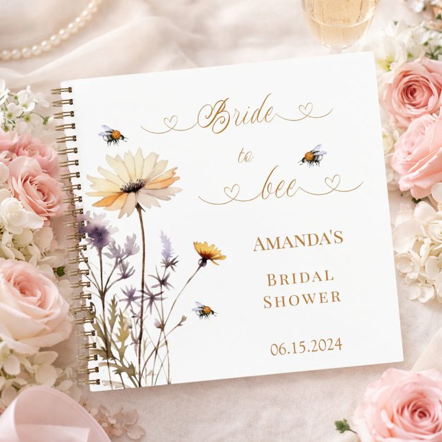 Livre d'or Baby Shower Fleurs de mariage Mariée à  (Créateur téléchargé)
