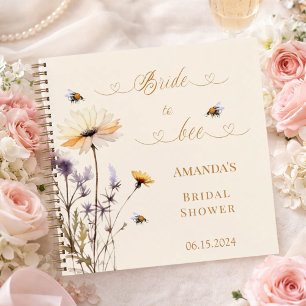 Livre d'or Baby Shower Fleurs sauvages Future mari