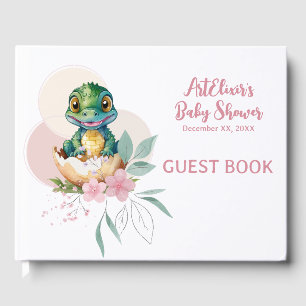 Livre D'or Baby shower floral d'éclosion d'alligator pour béb