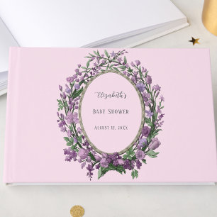 Livre D'or Baby Shower Floral Rose Élégant