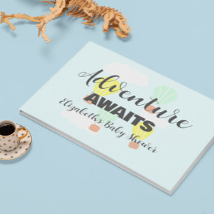 Livre D'or Baby Shower Genre Neutre Montgolfière