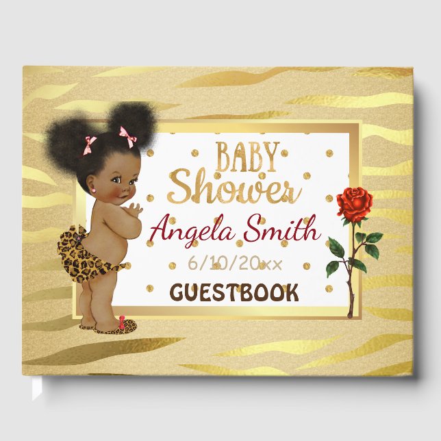 Livre D'or Baby shower Gold Sparkle Guestbook (Recto)