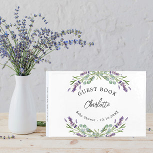 Livre D'or Baby shower lavande violet floraux eucalyptus