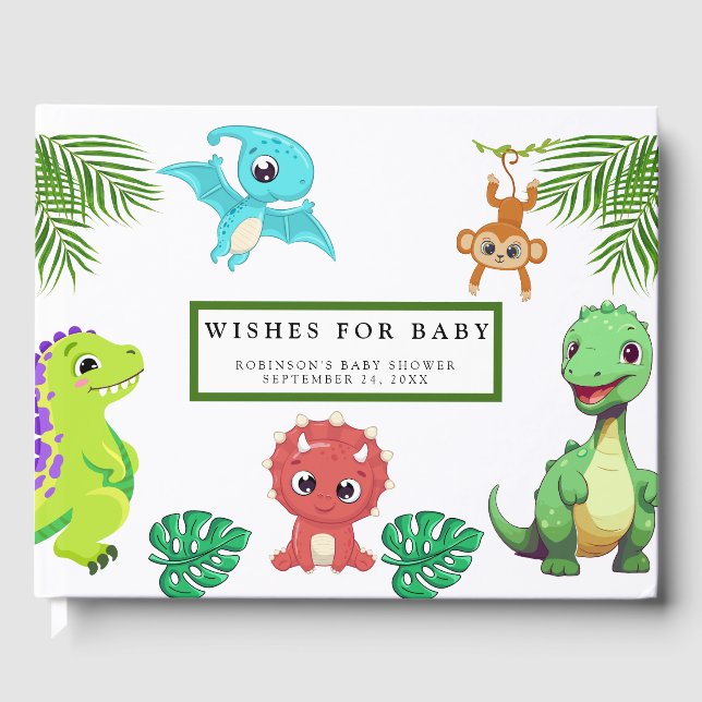 Livre D'or Baby shower Little Dino (Recto)