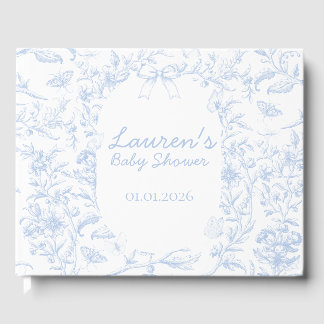 Livre D'or Baby shower pour garçon Dusty Blue Toile