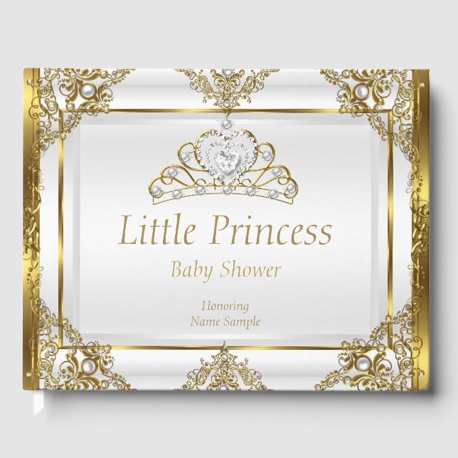 Livre D'or Baby shower Princess Pearl Gold White (Recto)