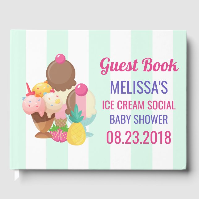Livre D'or Baby shower social de la crème glacée (Recto)