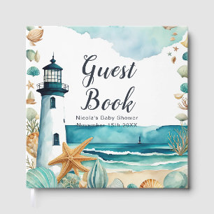 Livre D'or Baby Shower sur le thème du phare nautique