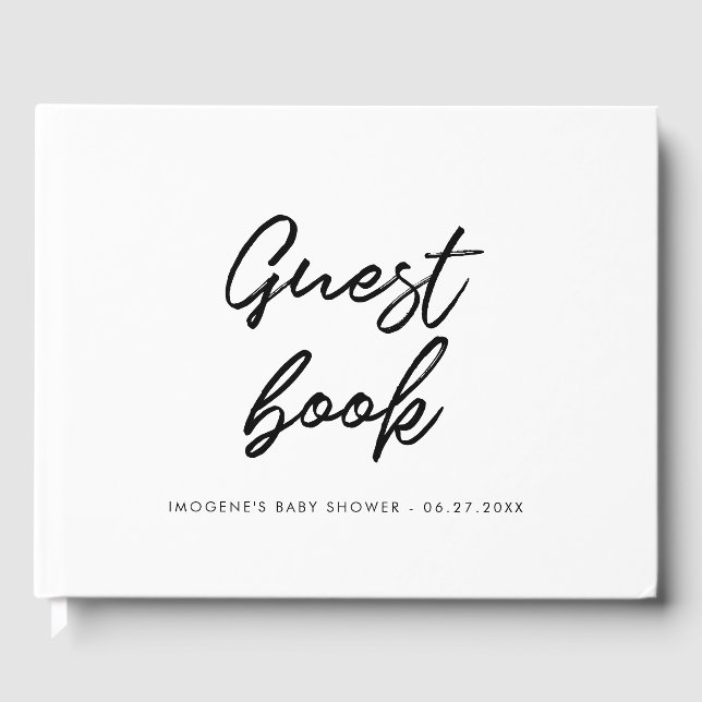 Livre D'or Baby shower typographie moderne (Recto)