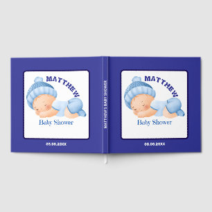 Livre D'or Bain bleu pour bébé, Shower pour bébé garçon