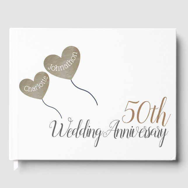 Livre D'or Ballon pour les 50 ans de mariage (Recto)