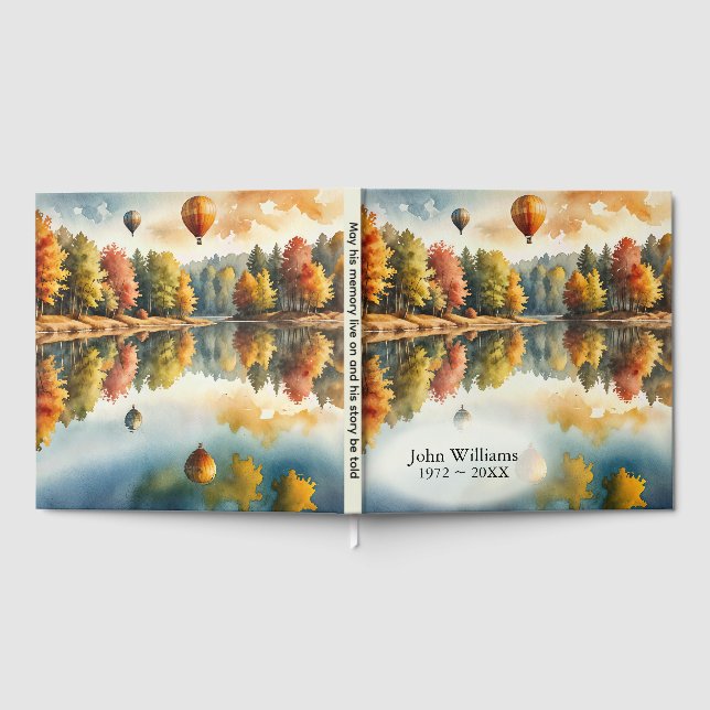 Livre D'or Ballons à air chaud survolant un lac d'automne (Complet)