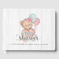 Ballons en bois blanc et appâts d'ours pour Baby s