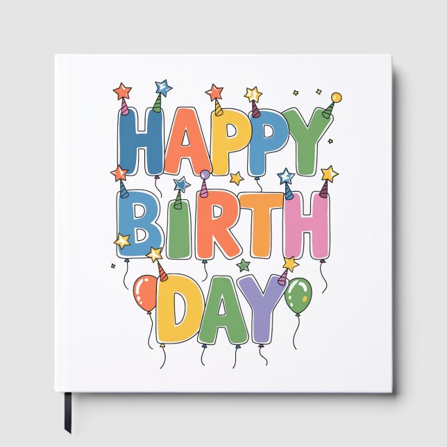 Livre D'or Ballons Joyeux Anniversaire (Recto)