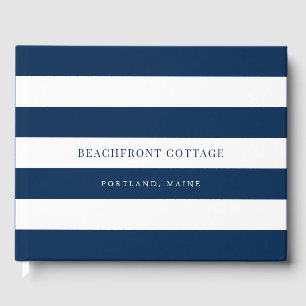 Livre D'or Bandes blanches et couleur personnalisée Maison ou