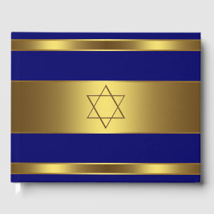 Livre d'or Bar Mitzvah Bleu Royal et Or