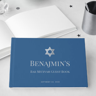 Livre D'or Bar Mitzvah Garçon Juif Étoile de David Bleu Class