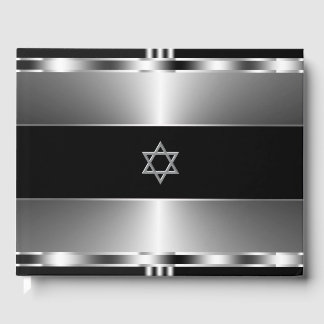 Livre d'or Bar Mitzvah Noir et Argent
