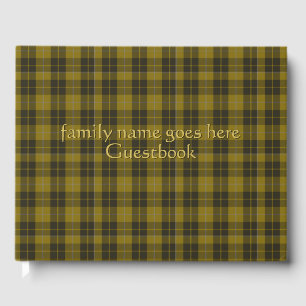 Livre D'or Barclay Tartan avec vos initiales, Scottish Plaid